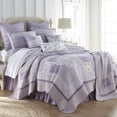 thumbnail image 7 of Donna Sharp Lavender Rose Pieced Cotton Quilted Square Decorative Throw Pillow, 7 of 7