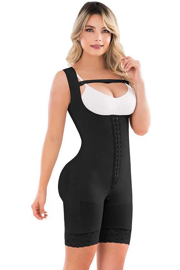 060 Fajas Colombianas Reductoras y Moldeadoras High Compression Garments Bodysuit Covered Back