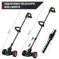 thumbnail image 3 of Paddsun Electric Weed Eater, Cordless with Wheels 21V  Portable 4-in-1 Grass Trimmer Edger, 3 of 8