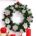 thumbnail image 1 of cpengpj White Paper Christmas Decoration Set, 20Pcs Hollow Out Hangable Snowflake Tree Ornaments for Holiday Party Decor, 1 of 6