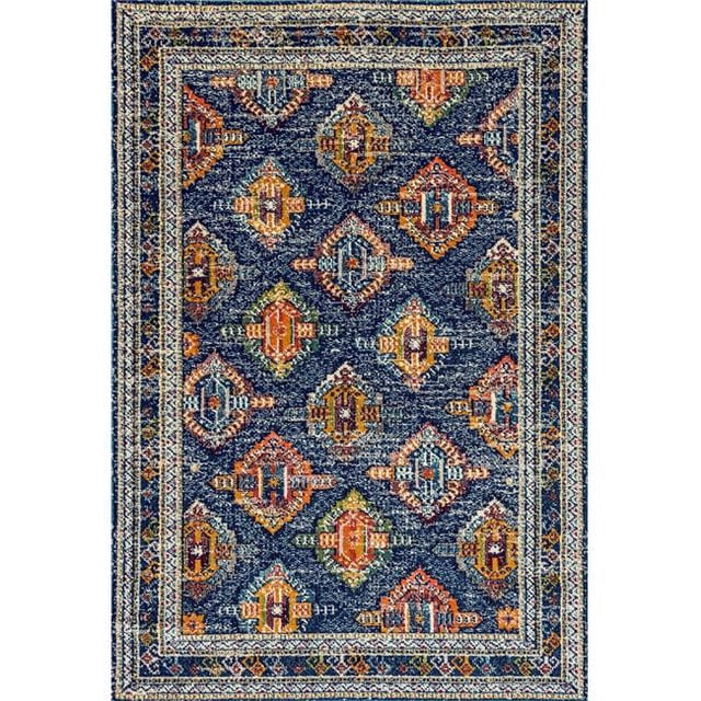 Dynamic Rugs ZO9126628560 7 ft. 10 in. x 10 ft. 10 in. Zodiac 6628 Rectangle Contemporary Area Rug - 560 Blue & Orange