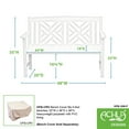 thumbnail image 2 of Achla 4-Feet Fretwork bench - White, 2 of 2