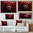 thumbnail image 4 of Designart "Crimson And Onyx Aztec Fighter Likeness I" African Mask Wall Decor, 4 of 7
