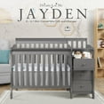 Dream On Me Jayden 4in1 Convertible Mini Crib and Changer, Storm Grey