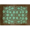 thumbnail image 1 of Ahgly Company Indoor Rectangle Oriental Turquoise Blue Industrial Area Rugs, 5' x 7', 1 of 4
