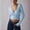 Light Blue, variant on Womens Elegant Wrap Tops Long Sleeve Bolero Shrugs Crop Cardigan Soft Lightweight Yoga Ballet Cover up Tops Summer Fall Daily Pilates Running Outfits, Black 2XL