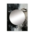 thumbnail image 2 of Designart "Textured Splash Black Paint Art II" Abstract Painting Mirror Wall Decor - Modern Black Abstract Large Mirror For Wall Art Decor - 40" x 30" Inch, 2 of 5