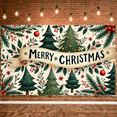 thumbnail image 2 of Decorative Design Merry Christmas Banner Festive Theme Christmas Backdrop for Holiday Decoration Winter Celebration Indoor Decoration, 2 of 9