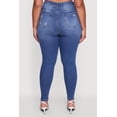 thumbnail image 5 of Women's Plus Size WAX Distressed High Waisted Skinny Jeans, 5 of 5