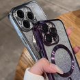 thumbnail image 4 of Magnetic Series Designed for iPhone Case,[Compatible with MagSafe][Military Drop&Camera Protection]Gradient Glitter ElectroPlated Bumper Bling Clear Shockproof Cover (Green,iPhone 11 Pro Max), 4 of 7