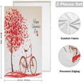 thumbnail image 2 of SKYSONIC 2 Pack Valentines Day Bike Bath Hand Towels, Ultra Soft and Absorbent, Love Tree Decorative Fingertip Face Towel for Home, Bathroom, Kitchen, 28.3"x14.4", 2 of 5