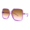 thumbnail image 5 of Womens Classic Oversized Rectangle Butterfly Chic Minimal Sunglasses [Purple - Brown Pink], 5 of 7