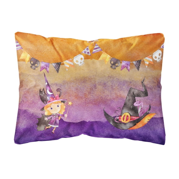 Halloween Little Witch Party Canvas Fabric Decorative Pillow