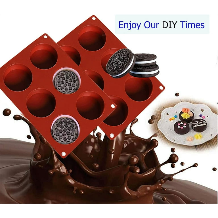 Silicone Cookie Molds Round Cylinder Candy Chocolate Mould For Oreo Covered  Sandwich Muffin Cupcake Mini Soap Making Supplies