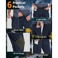 thumbnail image 3 of Mens Hiking Pants Lightweight Nylon Stretch Cargo Work Pants for Men Waterproof with Pockets, 3 of 7