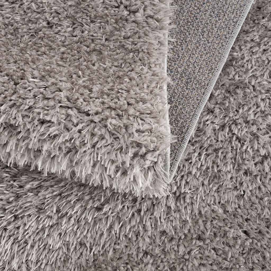MAYEERTY 6' x 9' Grey Super Soft Polyester Shag Area Rug