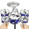 NUOLUX Drum Set for Kids Jazz Drum Kit for Toddler Drum Set with Stool Percussion Musical