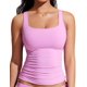 thumbnail image 1 of Top Tankini CRZ YOGA Vita Rosa Cuello Cuadrado XL, 1 of 4