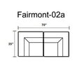 thumbnail image 2 of Delacora TKC-DPF-FAI02A Fairmont Outdoor 2 Piece70" Long Aluminum Framed Acrylic Loveseat, 2 of 5