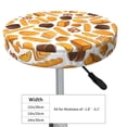 thumbnail image 2 of coffee bun hot dog Round Bar Stool Seat Covers, Elastic Round Chair Cover Stool Seat Slipcover Bar Stool Cushions Round Pad for 12-14 inch, 2 of 5