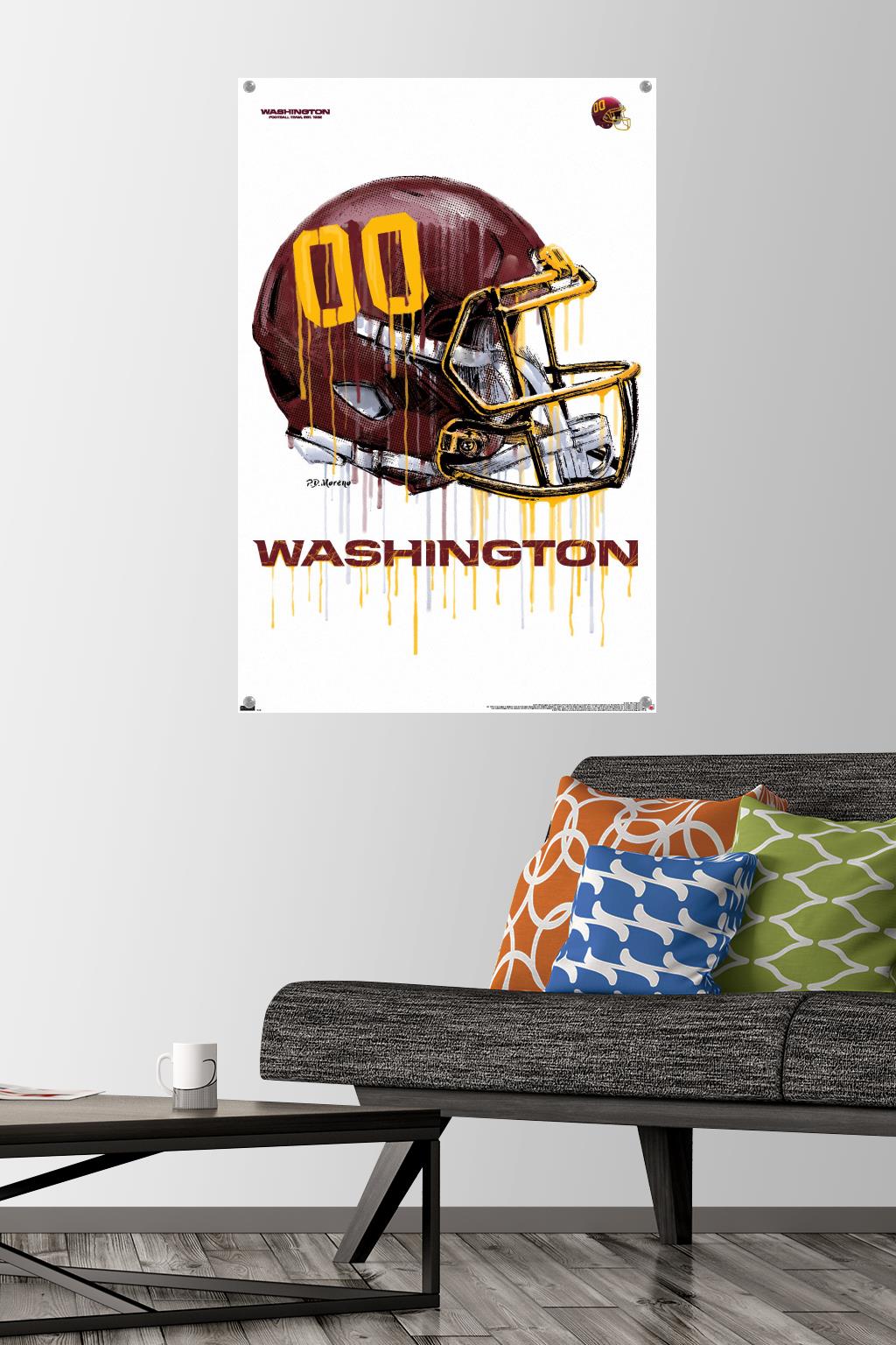 Washington Redskins Official NFL Football Team Helmet Logo Poster - Tr –  Sports Poster Warehouse