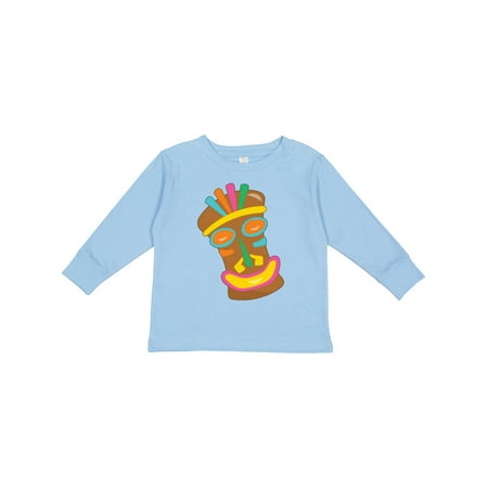 

Inktastic Happy Tiki Face Gift Toddler Boy or Toddler Girl Long Sleeve T-Shirt