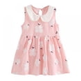 thumbnail image 1 of Summer Toddler Girl Sleeveless Floral Printed Dress Casual Children Cotton Sundress Outfit, 1 of 6