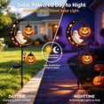 thumbnail image 4 of Halloween Solar Garden Stake Light,Metal Hanging Pumpkin Lantern Waterproof for Yard Lawn Proch, 4 of 9