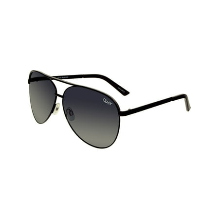 Quay Women's Vivienne QC-000098-BLK/SMK Black Aviator Sunglasses