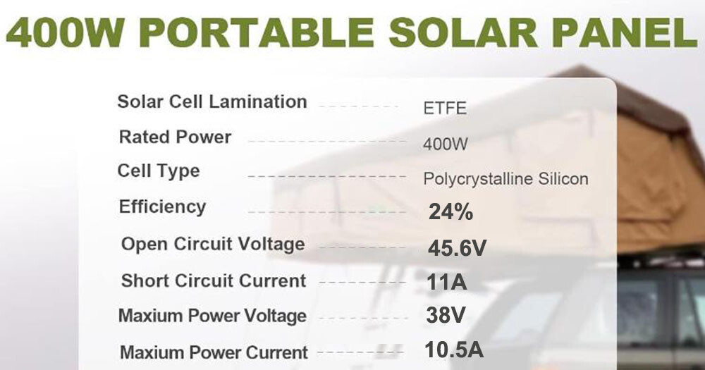 NEW Foldable Solar Panel Kits 400W PUJIMAX Portable Power Station For Generator