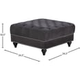 thumbnail image 4 of Meridian Furniture Sabrina Contemporary Velvet Ottoman in Gray, 4 of 4