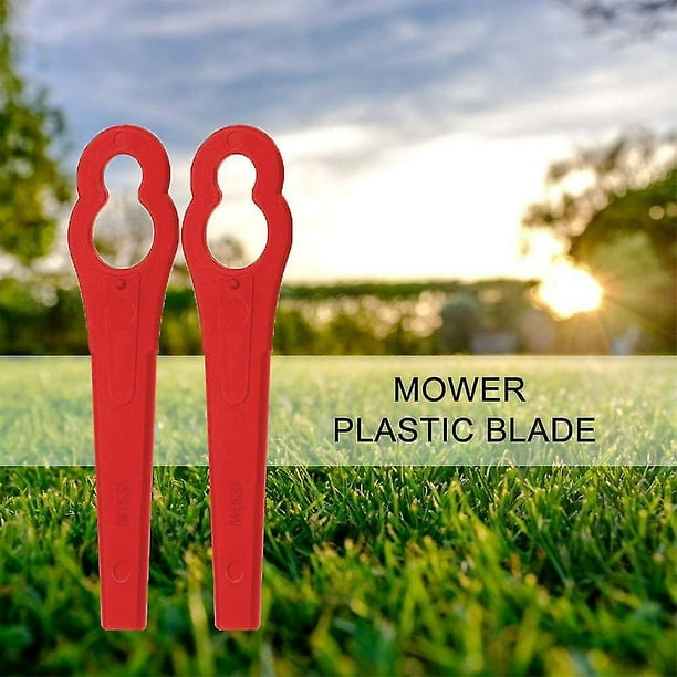 100 Pcs Plastic Grass Trimmer Blades Cordless Strimmer Blades