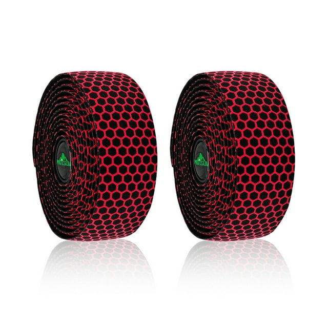 Toystoory 2 unids / caja cintas de manillar de bicicleta antivibración envolturas de barra de manillar de bicicleta autoadhesivo Flexible cinturón de Ciclismo Rojo Toystoory OD003357-02B
