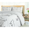 thumbnail image 5 of Ambesonne White Black Duvet Cover Sets, Digital Puppy Dog, 2-King, White Black, 5 of 7