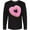 AB-Black, variant on Inktastic Heart Shaped Donut with Pink Icing and Sprinkles Long Sleeve T-Shirt