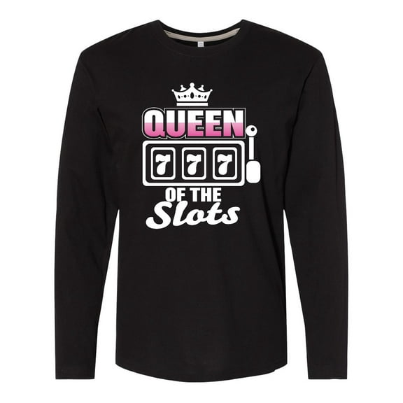 Inktastic Queen of the Slots Long Sleeve T-Shirt