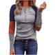 thumbnail image 1 of Blusa de encaje con cuello en V y manga larga estampada para mujer Fridja  fhghd2091, 1 of 5