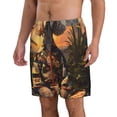 thumbnail image 2 of KLL Flower Field Poodle Men's Casual Summer Beach Shorts Hawaiian Shorts with Pockets-Medium, 2 of 5