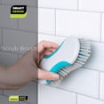 thumbnail image 6 of Smart Design Heavy Duty Scrub Brush - Contoured Shape with Non-Slip Grip - Tough Bristles, Odor Resistant - For Cleaning Pots, Pans, Plates, Sink, Bathtub and Carpets - Gray and Teal, 6 of 6