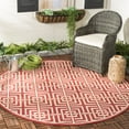 thumbnail image 2 of SAFAVIEH Beach House Bethanie Geometric Indoor/Outdoor Area Rug, Red/Creme, 5'3" x 7'6", 2 of 8