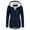 L-Navy, variant on Kcodviy Women's Solid Color Long Winter Hooded Lace Up Wool Jacket for Women Winter Jacket Pocket Long Sleeve Oversized Thigh Length Coat