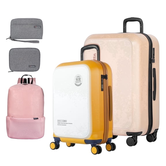 WEPLUS Luggage Sets 5 Piece(20",26" ),Hardside Carry-On Luggage, Hardshell Suitcase With Wheels, With Scratch-Resistant Surface, Four Multi-directional Wheels ,maletas de viaje