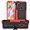 Red, variant on for Samsung A11 Phone Case, Galaxy A11 Phone Case with Screen Protector, Shockproof Silicone Protective with Kickstand Hard Phone Cover for Samsung Galaxy A11 (Black)