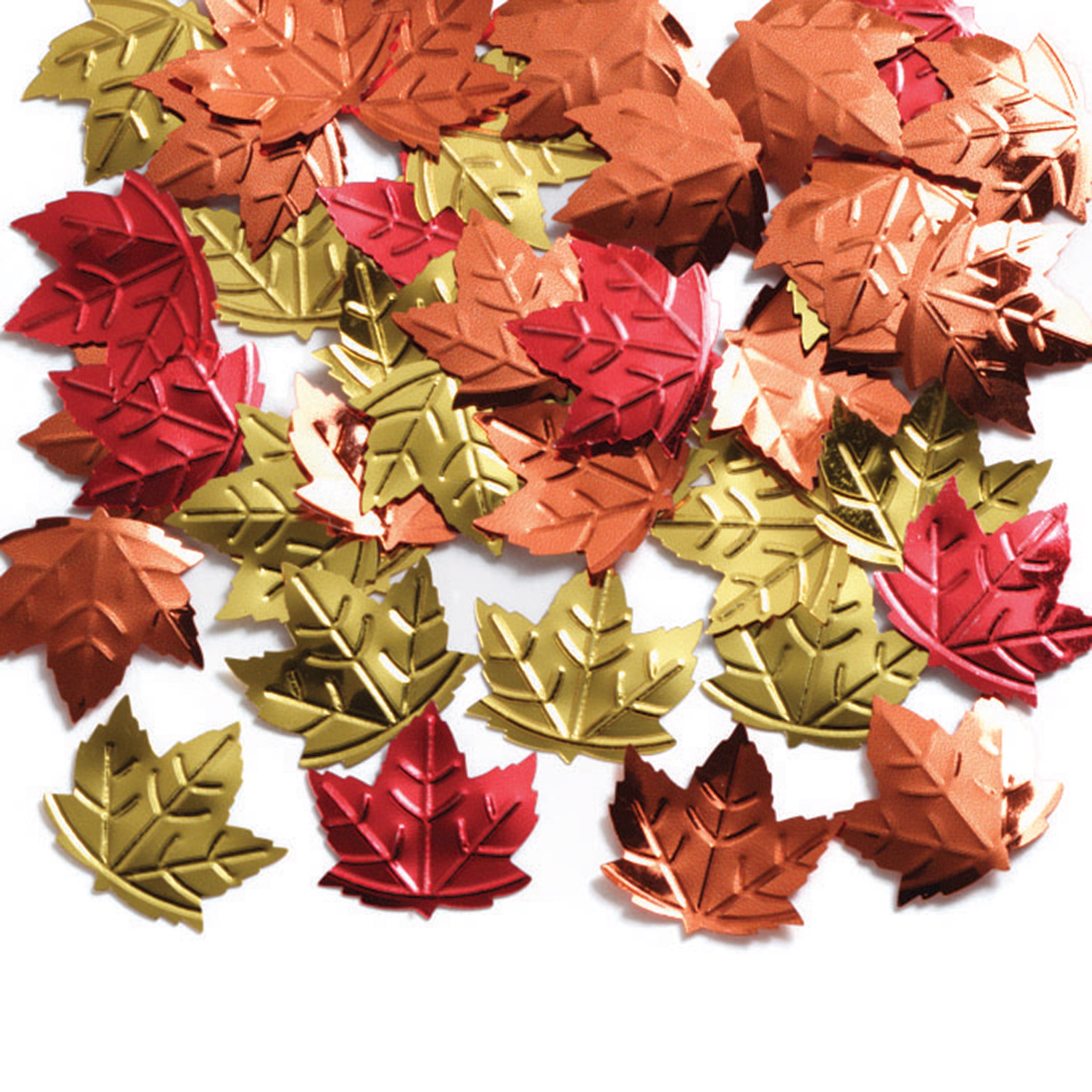 Wedding Table Scatters Foil Confetti Maple Leaf Silver BUY 1 GET 1 FREE 