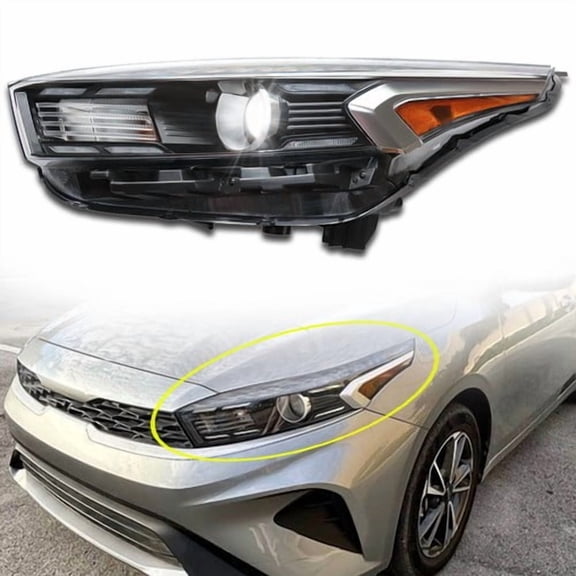 For 2022 2023 Kia Forte Headlight Assembly w/ LED DRL Driver Left w/ Bulb Sedan