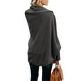thumbnail image 2 of Womens Batwing Sleeve Oversized Sweater Cloak Cardigan Outwear, 2 of 2
