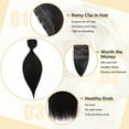 thumbnail image 3 of MY-LADY 10''-24'' 5 Clips in Human Hair Extensions Thick Real Natural Hair Pieces 100% Full Head Remy Hair 20inch #01 Jet Black(Heavy), 3 of 8