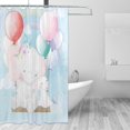 thumbnail image 2 of Rateoe Cute Elephant Shower Curtain - Fancy Bathroom Shower Curtain Sets - Waterproof Shower Curtain with Hooks with 12 Plastic Hooks 72x72 Inches, 2 of 5