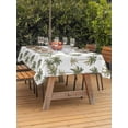thumbnail image 3 of Outdoor Tablecloth with Umbrella Hole for Patio/Picnic/Party/Camping, Tropical Palm Trees Waterproof Table Cloth Rectangle Table Cover Washable, Summer Vintage Botanical Watercolor (60"x 84"), 3 of 9