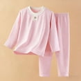 thumbnail image 2 of Birdeem Children's Homewear Set, Winter, Solid Color, Thick Warm Fleece, Two-Piece for Kids, Kids Fleece Pants, 2 of 7